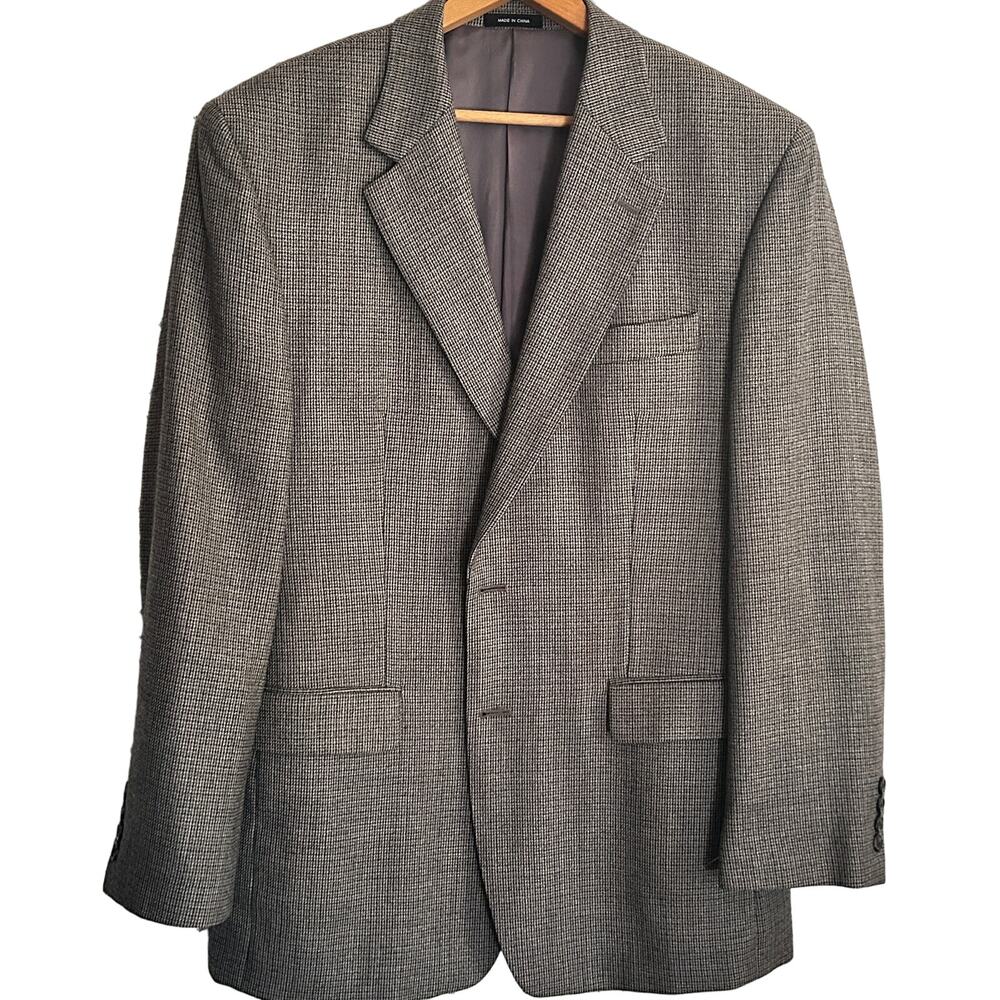 Ralph Lauren Mens Tweed Sport Coat 41 41R Plaid Jacket Blazer Wool Brown Tan
